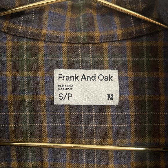 Frank & Oak Men’s Kapok Flannel Shirt - Blue, Black, Green - Picture 3 of 5